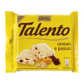 White Chocolate with Cereals and Raisins - Talento 3.5oz.